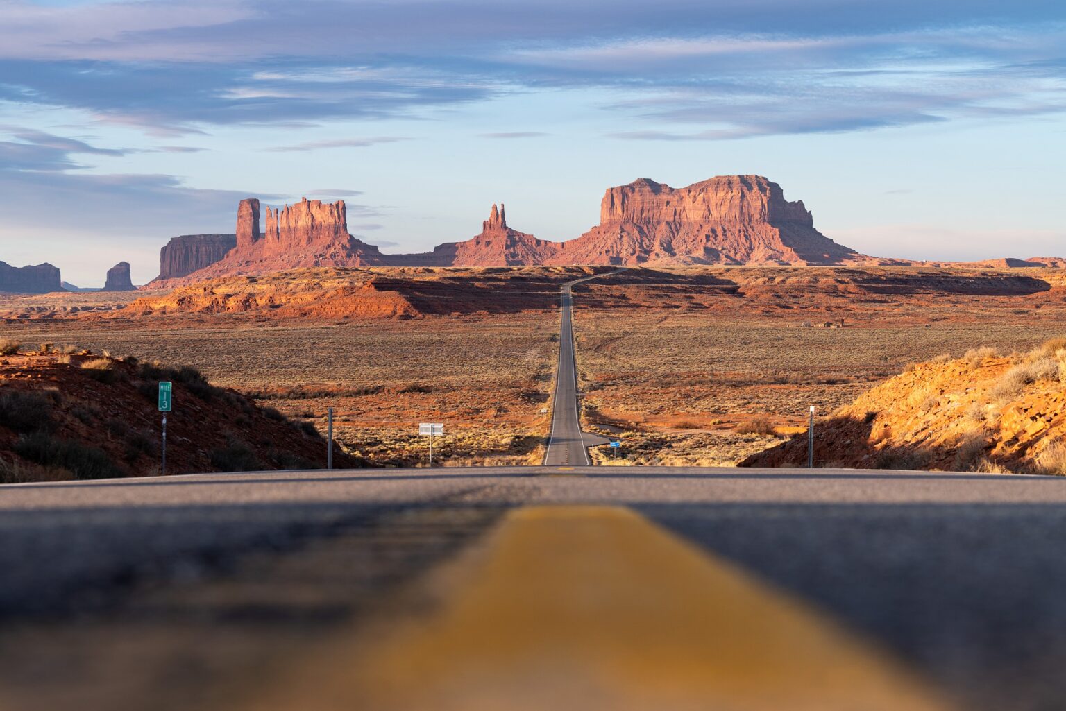 Mesas on the horizon of the Arizona desert