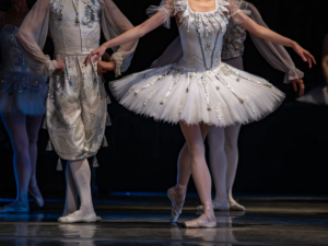 Dancers in costume performing in The Nutcracker