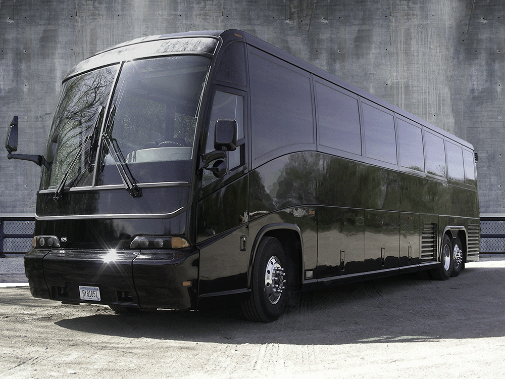 A full coach bus is suitable for around 55 passengers depending upon the model and customizations.
