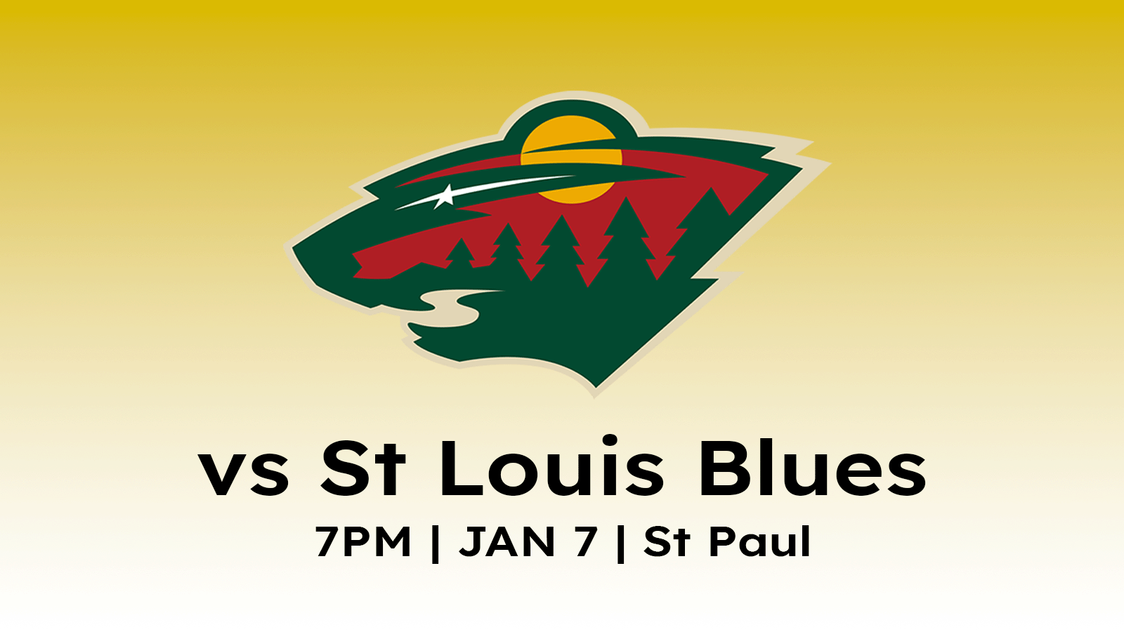 St Louis Blues at Minnesota Wild 7pm January 7, 2025 at Xcel Energy Center in St. Paul MN