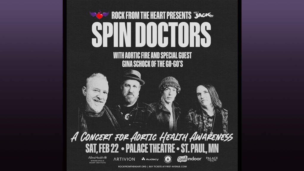 The Spin Doctors perform at the Palace Theatre in Saint Paul on February 22, 2025 in support of aortic health awareness.