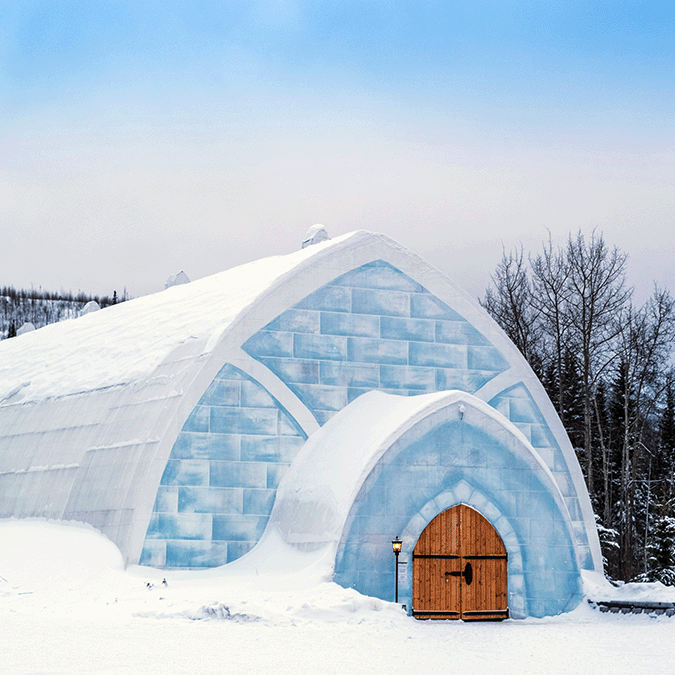 Ice building in Fairbanks, Alaska.