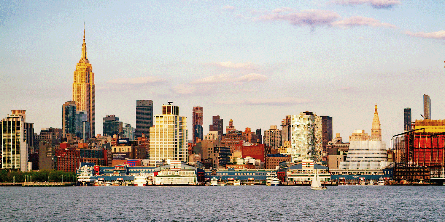 Skyline from offshore in New Jersey